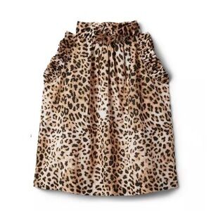 Janie and Jack Leopard print ruffle top